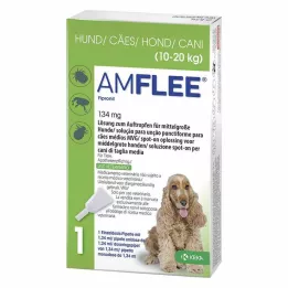 AMFLEE 134 mg täpne lahus keskmise suurusega koertele 10-20 kg, 3 tk