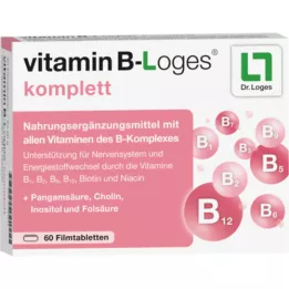 VITAMIN B-LOGES täielikud õhukese polümeerikattega tabletid, 60 tk