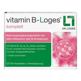 VITAMIN B-LOGES täielikud õhukese polümeerikattega tabletid, 60 tk