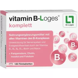 VITAMIN B-LOGES täielikud õhukese polümeerikattega tabletid, 120 tk