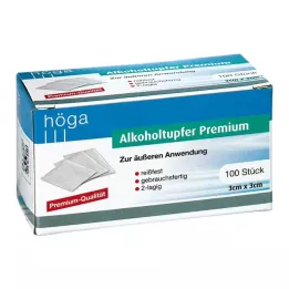 ALKOHOLTUPFER Premium 3x3 cm, 100 tk
