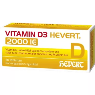 VITAMIN D3 HEVERT 2,000 I.U. tabletid, 60 tk