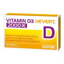 D3-vitamiini Hevert 2000 RÜ tabletid, 60 tk