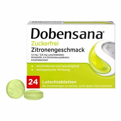 Dobensana® suhkruvabad sidrunimaitselised pastillid, 24 tk Dobensana® suhkruvabad sidrunimaitselised pastillid, 24 tk