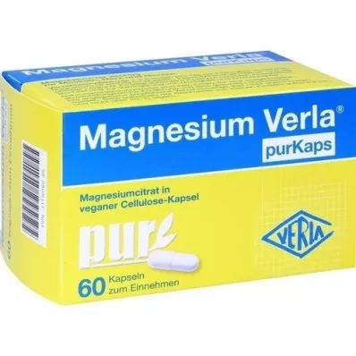 MAGNESIUM VERLA purKaps vegan kapslid suukaudseks kasutamiseks, 60 tk