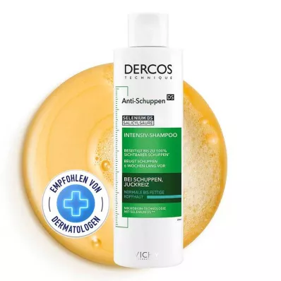 Vichy Dercos kõõmavastane šampoon rasusele peanahale, 200 ml