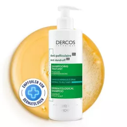 VICHY DERCOS Kõõmavastane šampoon rasusele peanahale, 390 ml