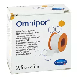 OMNIPOR Fikseerimisplaaster 2,5 cm x 5 m, 1 tk