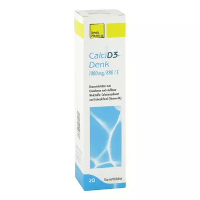 Calci D3-Denk 1000 mg / 880 RÜ kihisevad tabletid, 20 tk Calci D3-Denk 1000 mg / 880 RÜ kihisevad tabletid, 20 tk