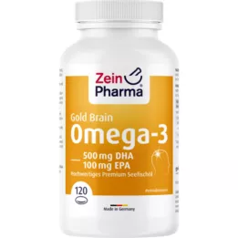 OMEGA-3 Gold Brain DHA 500mg/EPA 100mg Softgelkap, 120 tk