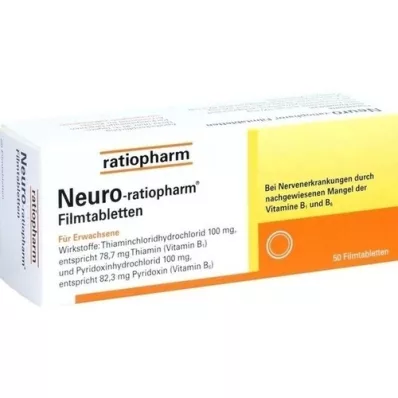 NEURO-RATIOPHARM Õhukese polümeerikattega tabletid, 50 tk