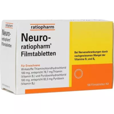 NEURO-RATIOPHARM Õhukese polümeerikattega tabletid, 100 tk