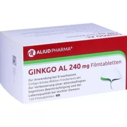 GINKGO AL 240 mg õhukese polümeerikattega tabletid, 120 tk