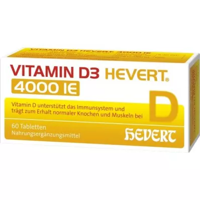 VITAMIN D3 HEVERT 4000 I.U. tabletid, 60 tk