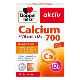 DOPPELHERZ Kaltsium 700+D3-vitamiini tabletid, 30 kapslit