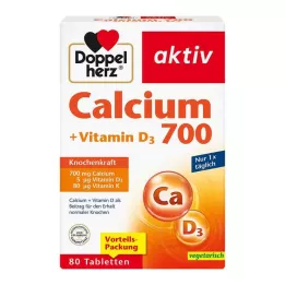 DOPPELHERZ Kaltsium 700+D3-vitamiini tabletid, 80 kapslit