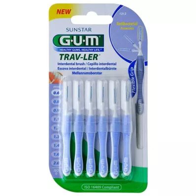 GUM Trav-Ler 0,6IN küünal helesinine hambavahehammas, 6 tk GUM Trav-Ler 0,6IN küünal helesinine hambavahehammas, 6 tk