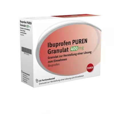 Ibuprofen Puren Graanulid 400 mg suukaudse lahuse valmistamiseks, 20 tk