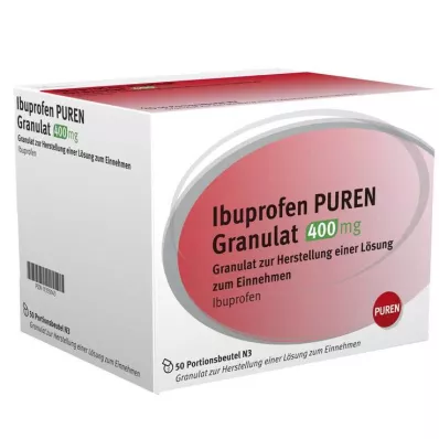 Ibuprofen Puren Graanulid 400 mg suukaudse lahuse valmistamiseks, 50 tk