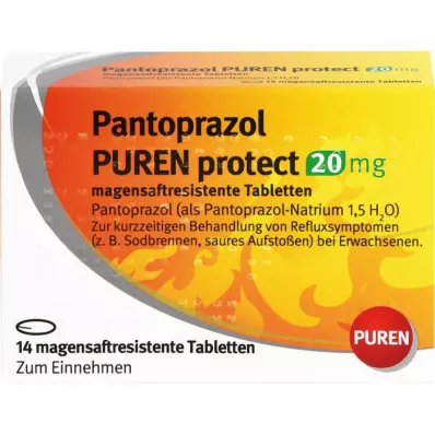 PANTOPRAZOL PUREN protect 20 mg toimeainet sisaldav tablett, 14 tk