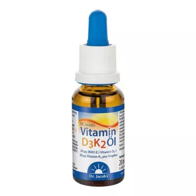 VITAMIN D3K2 õli Dr.Jacobi tilgad, 20 ml
