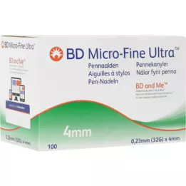 BD MICRO-FINE ULTRA pliiatsinõelad 0,23x4 mm, 100 tk