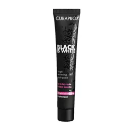 Curaprox Black on valge söega hambapasta, 90 ml