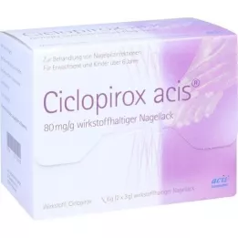 CICLOPIROX acis 80 mg/g toimeainet sisaldavat küünelakki, 6 g