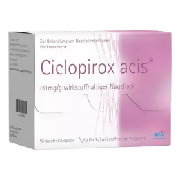 CICLOPIROX acis 80 mg/g toimeainet sisaldavat küünelakki, 6 g