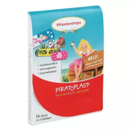 PIRATOPLAST Tüdrukute kipsiribad 3 suurust, 16 tk