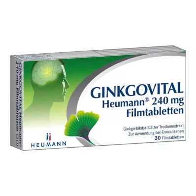 GINKGOVITAL Heumann 240 mg õhukese polümeerikattega tabletid, 30 tk