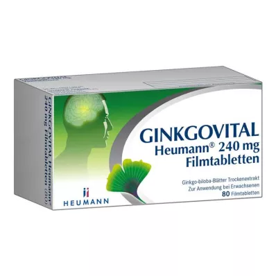 GINKGOVITAL Heumann 240 mg õhukese polümeerikattega tabletid, 80 tk