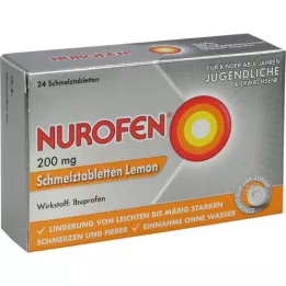 NUROFEN 200 mg sidruni sulatamistabletid, 24 tk