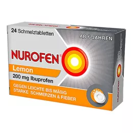 NUROFEN 200 mg sidruni sulatamistabletid, 24 tk