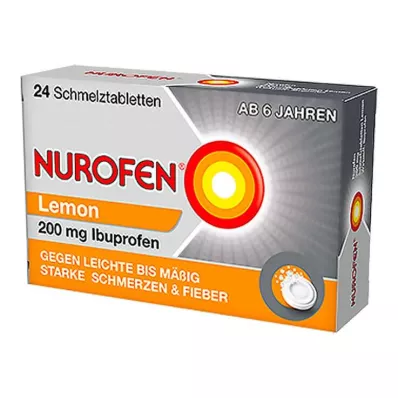 NUROFEN 200 mg sidruni sulatamistabletid, 24 tk NUROFEN 200 mg sidruni sulatamistabletid, 24 tk