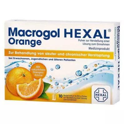 Macrogol HEXAL Oranž pulber suukaudse lahuse kotikese jaoks, 10 tk