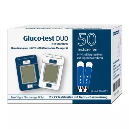 GLUCO TEST DUO testribad, 50 tk