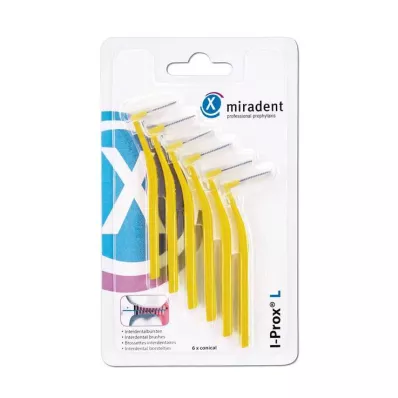 MIRADENT Interdentaalhari I-Prox L 0,5 mm kollane, 6 tk
