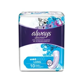 ALWAYS diskreetne inkontinentsieemaldaja pikk, 10 tk