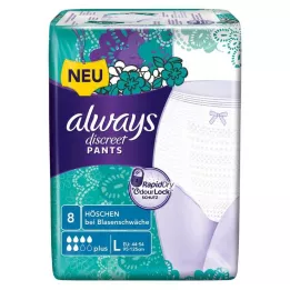 ALWAYS diskreetsed inkontinentsipüksid pluss L, 8 tk