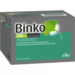 BINKO 240 mg õhukese polümeerikattega tabletid, 120 tk