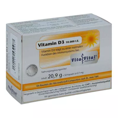 D3-vitamiin 10 000 I.e.Kapslid (50 tk)