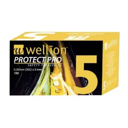 WELLION PROTECT PRO Ohutusnõelad 30 G 5 mm, 100 tk