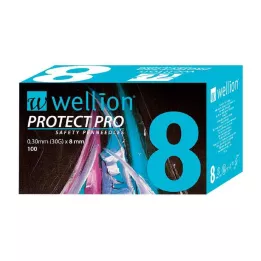 WELLION PROTECT PRO Ohutusnõelad 30 G 8 mm, 100 tk