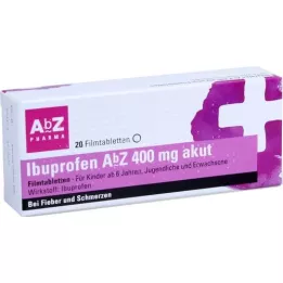 IBUPROFEN AbZ 400 mg akuutsed õhukese polümeerikattega tabletid, 20 tk