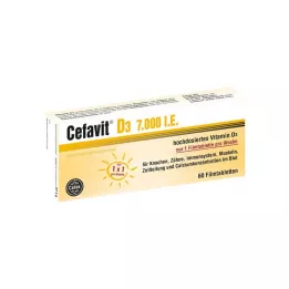 CEFAVIT D3 7000 I.U. õhukese polümeerikattega tabletid, 60 tk