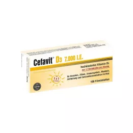 CEFAVIT D3 7000 I.E. õhukese polümeerikattega tabletid, 100 tk
