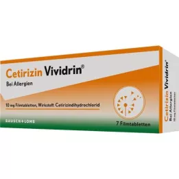 CETIRIZIN Vividrin 10 mg õhukese polümeerikattega tabletid, 7 tk