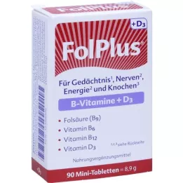FOLPLUS+D3 tabletid, 90 tk