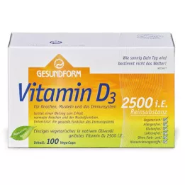 GESUNDFORM D3-vitamiin 2500 I.U. Vega-kapslid, 100 tk